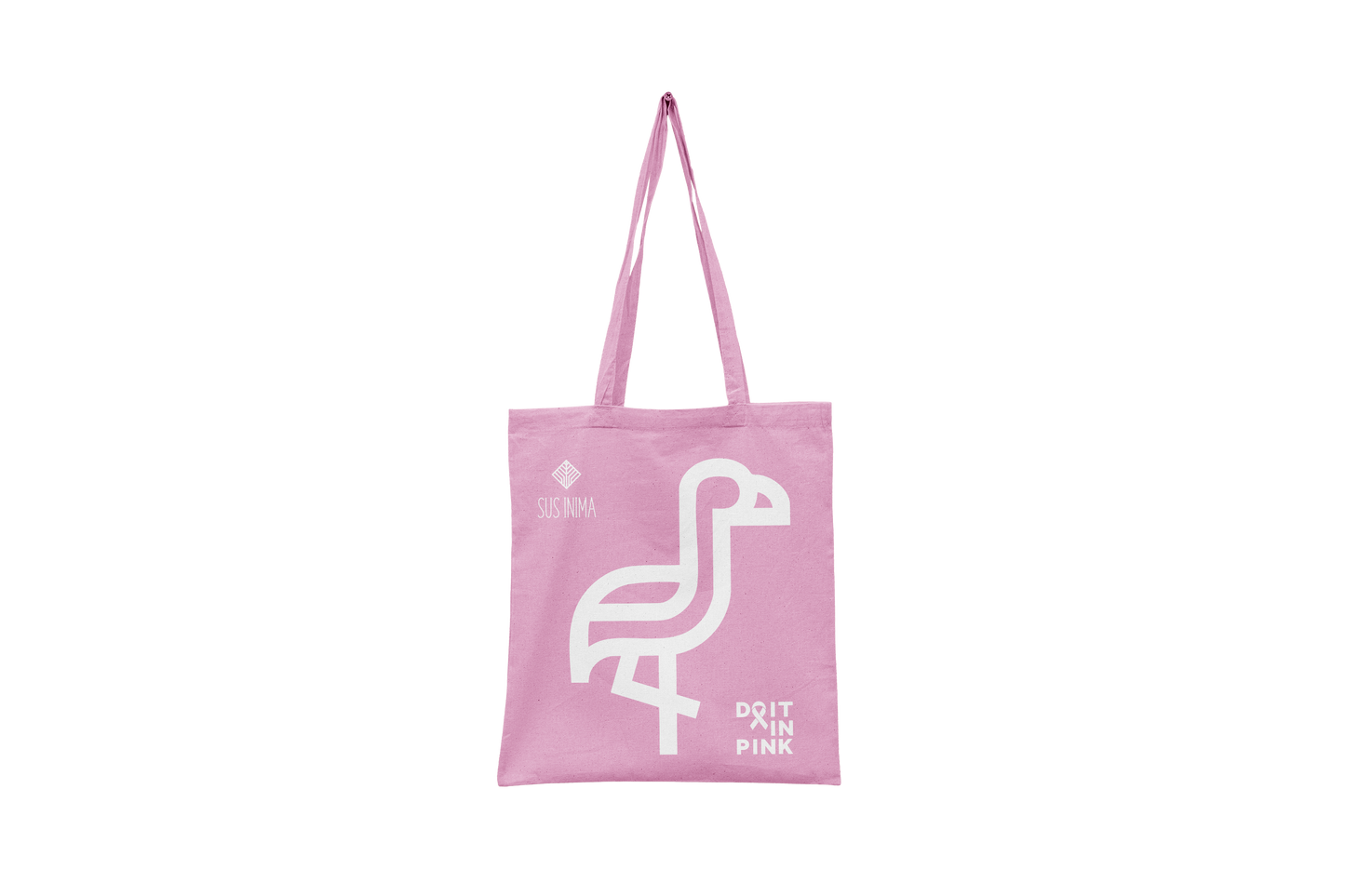 #DoItInPink – Geantă de bumbac roz deschis 