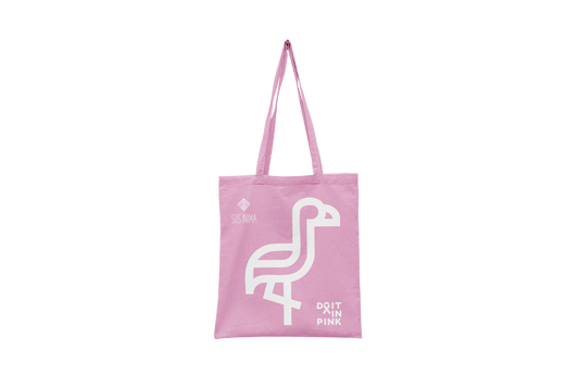 #DoItInPink – Geantă de bumbac roz deschis 