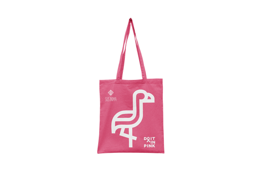 #DoItInPink – Geantă de bumbac roz închis 