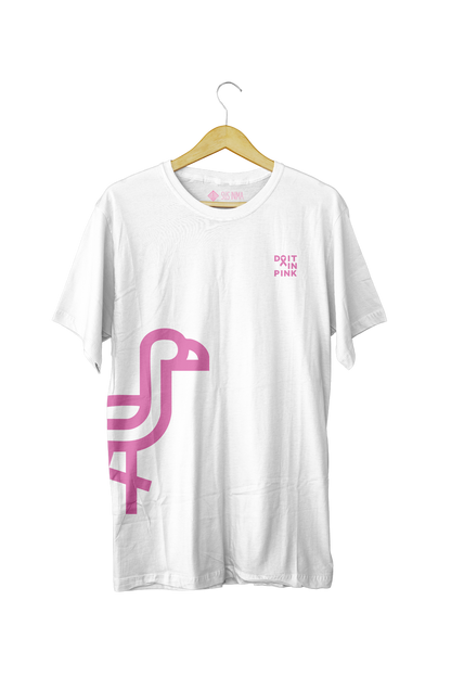 #DoItInPink Flamingo – Tricou alb Stella Muser  